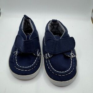 Carter's Infant Boys Size 3 Navy Blue Moccasins Soft Shoes for Kids
